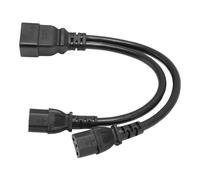 Annadue Dual C13 Splitter Cord 12.6Inch for Computers | Dual Outlet Y Adapter, Space Saving Cord, Durable Flame Retardant, Versatile Device Power, Heat Resistant PVC