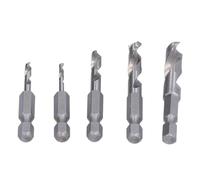 Annadue Durable Hex Drill Bits Set Wear Resistant High Speed Steel for Machining Drilling 5 Pcs Woodworking, Mechanical Processing