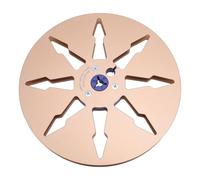 Annadue Empty Tape Reel, 1/4 7 Inch Aluminum Alloy Recording Takeup Reel for Studer, Sound Recording Accessories (Gold)