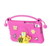 Annadue EVA Foam Shockproof Tablet Case with Bee Shaped Stand, Portable Handle, Kids Friendly Protective Cover for Tab A9 Plus A11 Plus 11 Inch (Rosy Red)