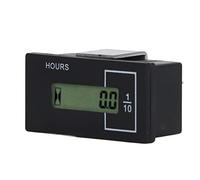 Annadue Excavator Timer Hour Meter LCD Digital Display 12V-36V 0-99999.9H Remote Control, Accurate Engine Hour Meter for Heavy Equipment Voltage Monitoring (#1)