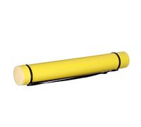 Annadue Expandable Large Capacity Poster Tube with Strap, Antishock Portable Blueprint Tube for Storage, Document Poster for Travel Art and Map Storage (Yellow)