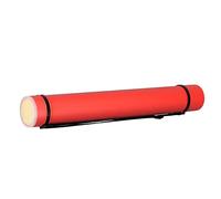 Annadue Expandable Poster Tube Large Capacity Antishock Portable Document Poster Tube for Storage with Strap Rotating Cover, Blueprint Map for Artwork Prints Fishing Rods (Red)