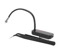 Annadue Eyelash Grafting Lamp with Tweezers, 180 Degree Flexible Rotation LED Glue Curing Eyelash Light Tweezers Kit for Beauty, Salon, Lash Artists, Nail Tech, Makeup