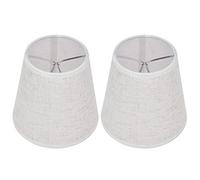 Annadue Fabric Clip On Lampshade, E14 Screw Candlestick Lamp Shade Cover, 2PCS Table Lamp Shade for Chandelier (PT09)
