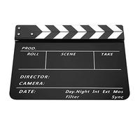 Annadue Film Clapper Board, Acrylic Clapboard 30x25cm with Built-in Magnets for Role Playing Video Editing - Lightweight Durable Director's Tool for Movie Production Scenes and Rehearsals (White
