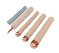 Annadue Flint Knapping Tools with Pressure Flaker and 3 Copper Boppers