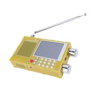 Annadue Full Band Radio, AM/FM/LW/SW Worldband Shortwave Radio with 2.8 Inch Resistive Touch LCD Color Screen, High Sensitivity Portable Radio Car Tuner TPA6211A1 (Yellow)