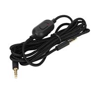 Annadue Gaming Headset Cable, Woven Earphone Cord, Braided Replacement Cable with Volume Control, Mute, Ideal for PC (Black)