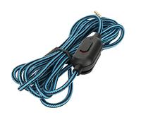 Annadue Gaming Headset Cable, Woven Earphone Cord, Braided Replacement Cable with Volume Control, Mute, Ideal for PC (Blue)