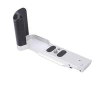 Annadue Handgrip Camera L Bracket, Plate with PU Leather Handle and Precise Cutouts for NK ZFC, Compatible with Arca Type System and 1/4 Inch Screw Hole (Silver)