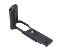 Annadue Handgrip Camera L Bracket, Plate with PU Leather Handle and Precise Cutouts for NK ZFC, Compatible with Arca Type System and 1/4 Inch Screw Hole (Black)