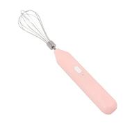 Annadue Handheld Electric Egg Beater USB Rechargeable Foam Maker (Blush) | USB Powered Whisk, 3 Speed Settings, Stainless Steel Shaft, Cordless Drink Mixer, Portable Kitchen Tool