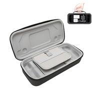 Annadue Hard Carrying Case for Steam Deck Console and Accessories, Dark Gray, with Handle, Built-in SD Card Slot and Stand, Travel Storage Bag