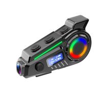 Annadue Helmet Bluetooth Headset with 1080P Camera, Motorcycle BT Headphones 40mm Stereo Speakers IP65 Rain Proof, for Motorbike Riding Skiing
