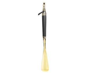 Annadue Horse Head Shoe Horn, Universal Long Beech Handle Handled Shoehorn Lifter, Shoe Spoon Tool for Seniors, Easy Slip On Lifter for Low Mobility (Black 32CM horse head shoehorn)