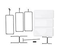 Annadue Hotel Dessert Showcase Ample Space Easy Assembly 3 Tier Self-serve Pastry Rack Snack Plate Tiered Stand,Carbon Steel Black 15*10.8*5.1 Inch (Black)