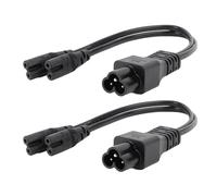 Annadue IEC320 C6 to Dual C7 Power Cord, 1 in 2 Out Y Splitter