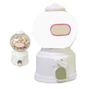 Annadue Interactive Kids Vending Machine Toy - Durable Plastic Retro Design Gumball & Candy Dispenser for Family Games, Coin Bank and Money Saving - Perfect for Hand Eye Coordination and (White)
