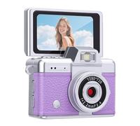 Annadue Keychain Camera Retro 720P HD Digital Camera with 1.47 Inch Flip Screen, Mini for Teens Students Travel School (Purple)
