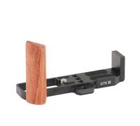 Annadue L Shape Wooden Camera Hand Grip with Arrow Storage Case Baseplate, Camera Wooden Handle Grip for G7X II G7X III, Ergonomic L Bracket with Tool Free Battery Access (Black)