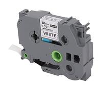 Annadue Label Maker Tape for TZC231, 18mm/0.7 Inch Compatible Label Tape Replacement for PT E100 D210 E300 D450 P700 18RZ PT, for TZe 141 241 441 541 641 741, Black on White (PE Bag of 1)