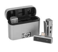 Annadue Lavalier Microphone with Charging Case, Smart Noise Cancellation Clip on Lapel Mic for Video Recording Vlogging, Interviewing, Streaming, Type C Compatibility