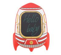 Annadue LCD Writing Tablet 6.5 Inch, Cartoon Rocket Drawing Pad for Toddler, Electronic Writing Board with Stylus Cute White Red, Travel Birthday Gifts Kids Learning