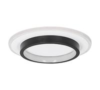 Annadue LED Ceiling Light, Round Black Ceiling Lamp, Simple Indoor Aisle Light with Modern Design for Hallway Corridor, Home Lamp for Living Room (Tricolor)
