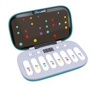 Annadue LED Musical Toy Kids Mini Piano Toy Music Rhythm Game Machine Musical Instrument Learning Portable Mini Pocket Piano for 4-6 Years Old Children (Green)