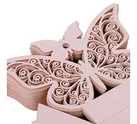 Annadue Light Blue 100PCS Wedding Favor Sugar Chocolate Boxes, DIY Candy Gift Boxes with Design Anniversary Bridal Shower Favors - Easy Assembly (Pink)
