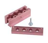 Annadue Lipstick Mold, 12.1 Holes Aluminum Alloy DIY Lip Balm Maker Tool, Dual Uses Lipstick Mold for DIY Cosmetic, Rose Gold Lip Balm for Home Production (4 Section)