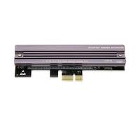 Annadue M.2 NVMe SSD to PCIe Adapter with Top Cover Heatsink, Supports 2230/2242/2260/2280 M.2 NVMe SSD, PCIe 4.0 X1/X4/X8/X16, 750MB/s Speed