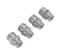 Annadue M14 to Fitting Adapters, 4PCS Hydraulic Attachment Fittings Thread Connector for Mini Excavators 115757