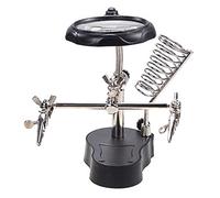 Annadue Magnifying Glass Soldering Station with LED Lamp, Auxiliary Clips, Professional Helping Hands for Hardware Repair Circuit Board Soldering