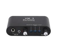 Annadue Microphone Preamp Mic Preamp Mic Gain Booster Automatic Ducking 36dB Gain Adjustable Sensitivity Release Time Depth XLR 6.35mm 3.5mm Input with AV Input Output for Broadc