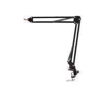 Annadue Microphone Stand, Desktop Foldable Boom Arm with 360° Ball Head and 4-Section Telescopic Arm, for Microphones Cameras Phones in Live Streams Video Conferences