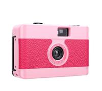 Annadue Mini 35mm Film Camera Retro Style, Focus Free Reusable Camera with Built-in Flash, Easy Operation for Photography Enthusiasts Beginners (Pink)