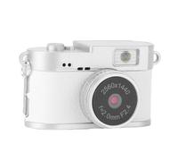 Annadue Mini Keychain Camera, 2K FHD Video 2MP Photo Retro Digital Camcorder Built in 4 Filters, 1.47" Display, LED Flash, 180mAh Rechargeable, Tiny Camera for Travel Vlog (White)