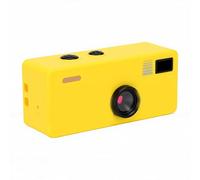 Annadue Mini Vintage Mirrorless Camera, FHD 1080P Keychain Digital Camera, Portable TLR Style Retro Point and Shoot Digicam with Fill Lighting, for Beginners Teens Adults (Yellow)
