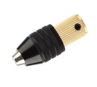 Annadue Miniature Self Tightening Chuck 0.3-3.4mm Mini Electric Drill Accessories, Hand Tighten Keyless Drill Chuck for Tool, Wear Resistant Metal for (Aperture .17mm)