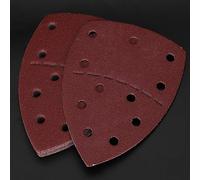 Annadue Mouse Sandpaper 60Pcs, 140x140mm 11 Holes Aluminum Oxide (80 Grit)
