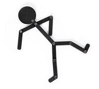 Annadue Movable Wooden Stickman Toy Interactive Wooden Stick Man Puzzle Toy for Child Teaching Aid Wood (Black Stickman)