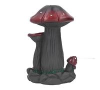 Annadue Mushroom Backflow Incense Burners - Handcrafted Resin Incense Holder with Waterfall Smoke Effect, Cute Decorative Statue for Home, Yoga, Meditation (Includes 20