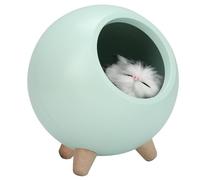 Annadue Night Light, LED Cat Shaped Lamp with Warm Glow, Cute Night Light for Bedroom, Little Pet House Atmosphere Lamp for Home Decor, Bedside Lighting (Green)