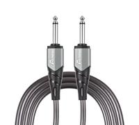 Annadue Noise Reduction Guitar Cable Zinc Alloy Double Shield Design 1/4 Inch Audio Instrument Cable for Live Performance and Recording Dark Grey 10ft (Darkgray)