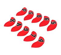 Annadue Number Iron Head Cover Set, Neoprene Protective Headcovers (Red)