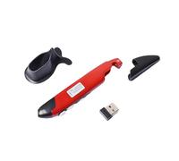 Annadue Optical Pocket Pen Mouse, 2.4G Wireless Ergonomic Design with 3 Speed Adjustment 800 1200 1600DPI, for PC Laptop Notebook (Red)