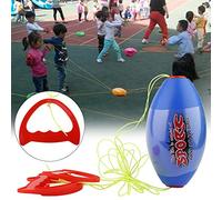 Annadue Outdoor Jumbo Speed Ball Toy for Two Person Cooperative Pulling Game - Ergonomic Handle, Non- PE Plastic, Interactive Kids & Family Play (Blue)