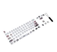 Annadue PBT Keycap Set, 71 Keys Plum Blossome Keycap, DIY Gaming Five Sides Keycaps for Mechanical Keyboard, with Key Puller， for RK61 Series/for Gans Alt61 Series/for IKBC Poker Series,
